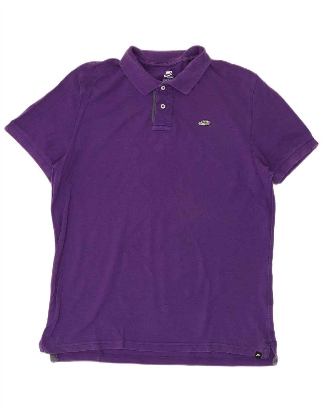 NIKE Polo para hombre UK 42/44 Large Púrpura Algodón