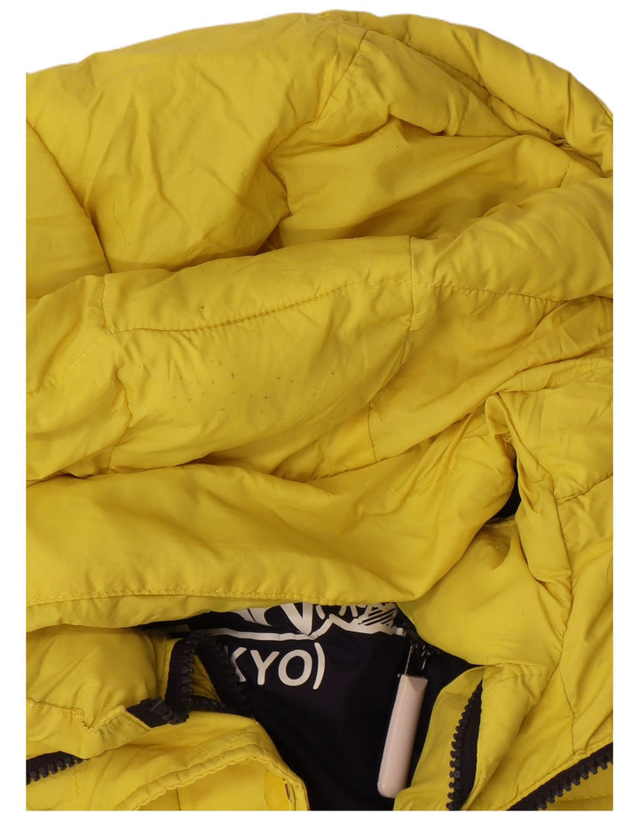 Superdry Chaqueta Acolchada Con Capucha Para Mujer UK 40 Small Poliéster Amarillo