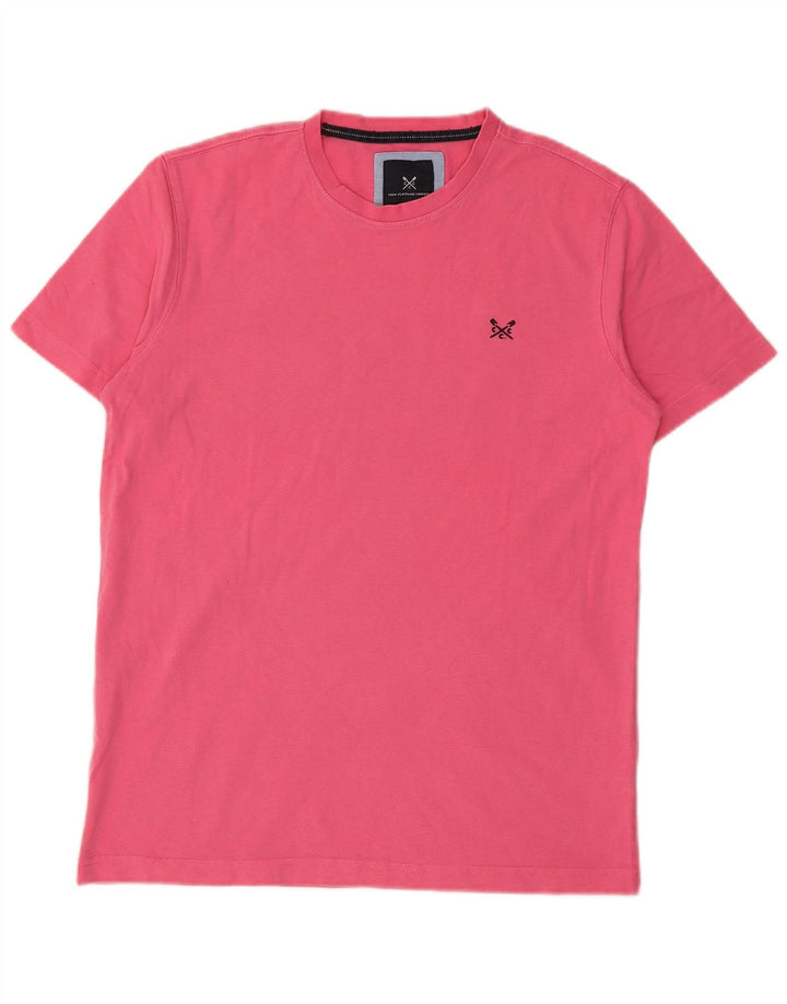 CREW CLOTHING Camiseta para hombre Top Small Pink Cotton
