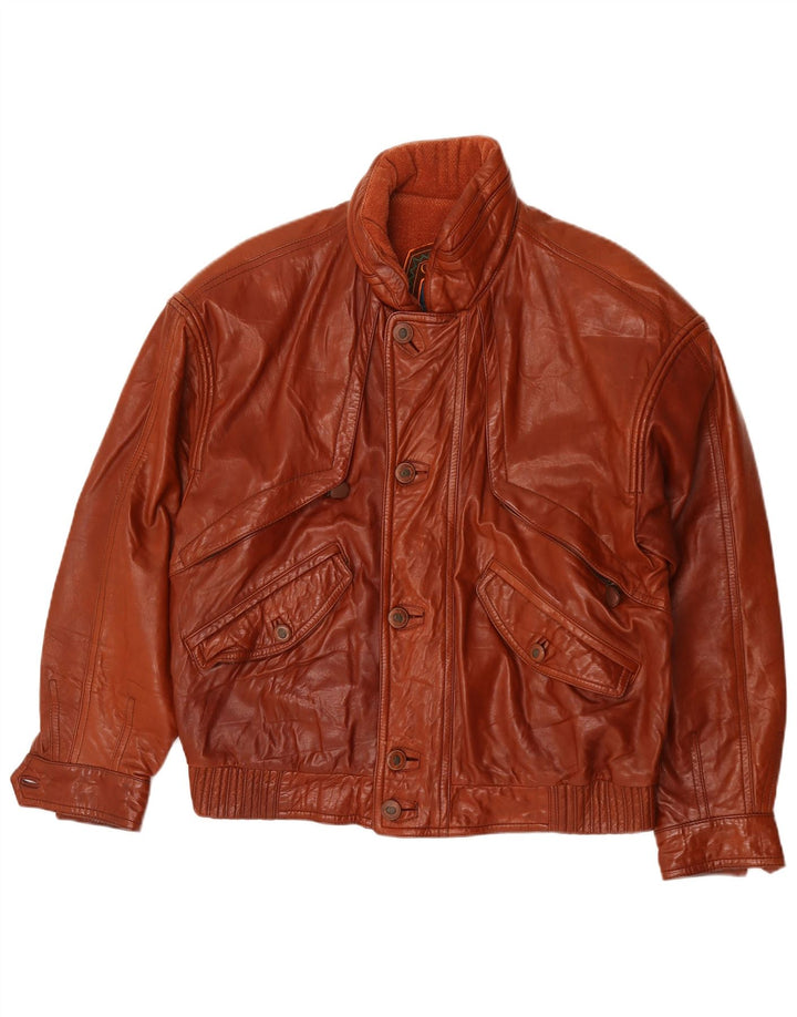 Chaqueta de cuero para hombre Gimo's UK 42 XL Marrón