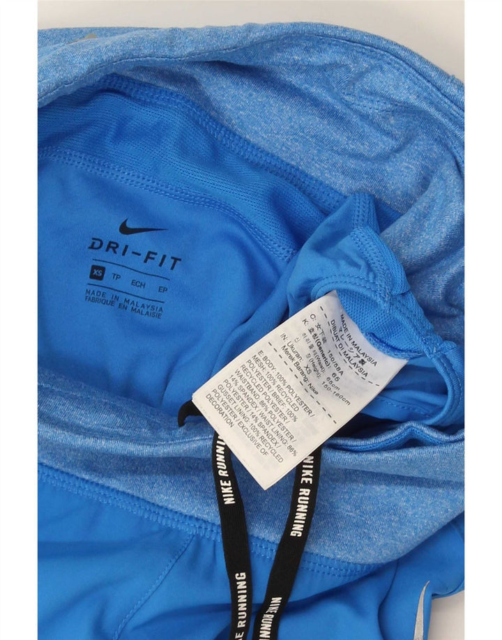 Nike Pantalones cortos deportivos Dri Fit para mujer UK 4 XS Poliéster azul