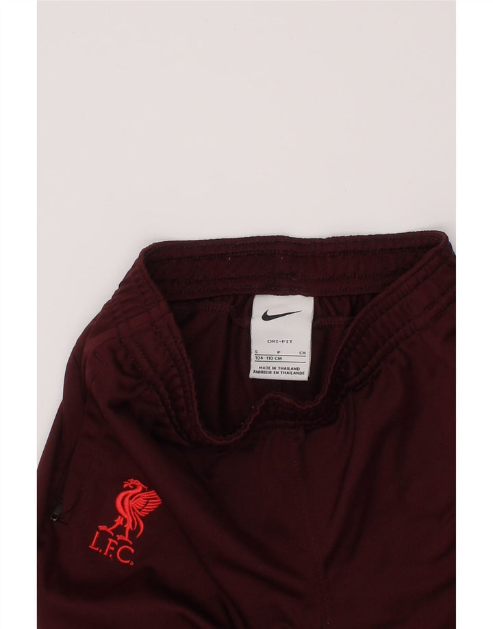 NIKE Boys Liverpool Sport Shorts 8-9 años Pequeño Borgoña Poliéster
