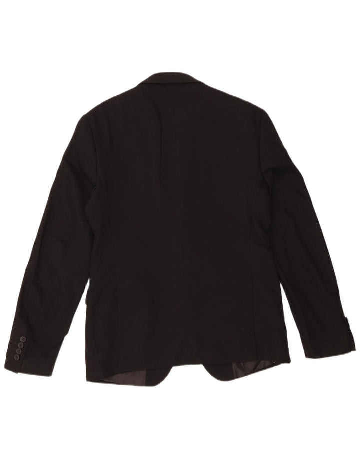 Zara Chaqueta Blazer De 2 Botones Para Hombre EU 48 Viscosa Negra Mediana