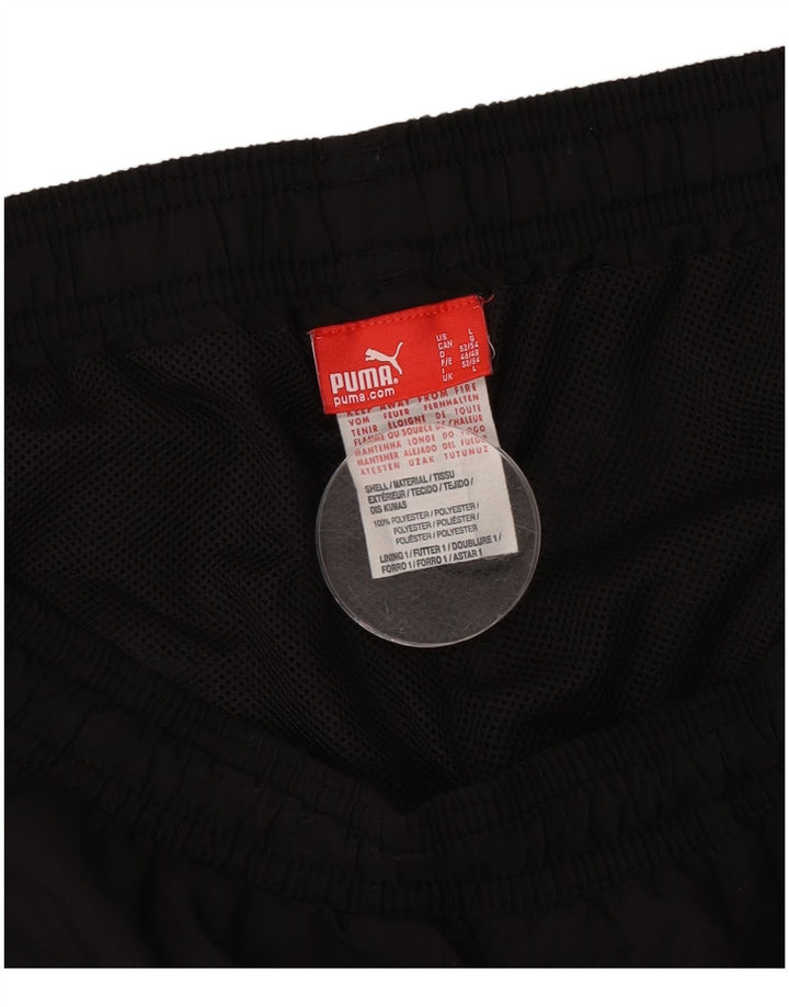Puma Pantalones De Chándal Para Hombre Grande Negro Colorblock Poliéster