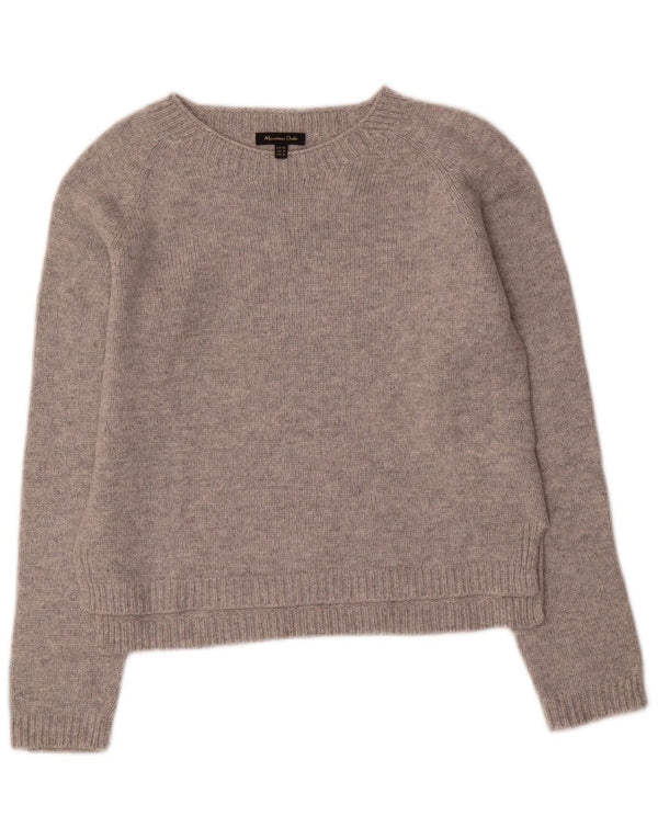 Massimo Dutti Jersey Corto con Cuello Barco para Mujer UK 6 XS Gris