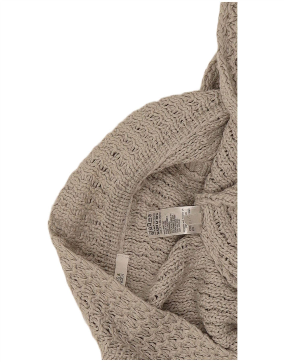Marks & Spencer Suéter tipo cárdigan abierto sin mangas para mujer UK 10 Small Grey