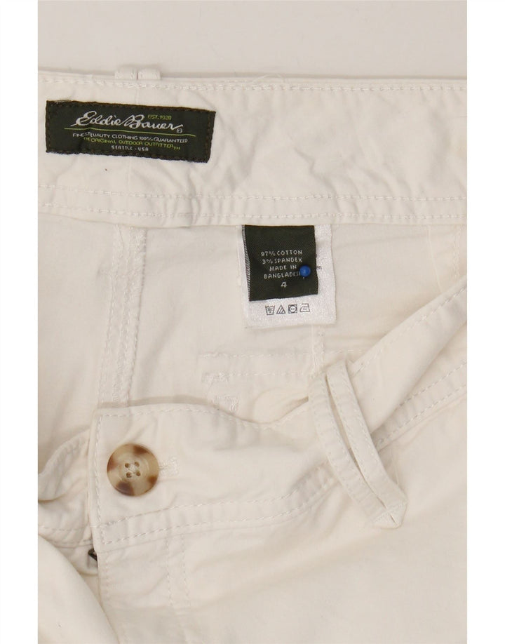 EDDIE BAUER Womens Chino Shorts US 4 Small W30  White Cotton Vintage Eddie Bauer and Second-Hand Eddie Bauer from Messina Hembry 