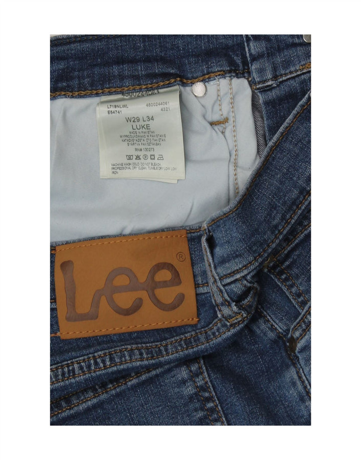 Vaqueros Lee Luke Slim para Hombre W29 L29 Algodón Azul