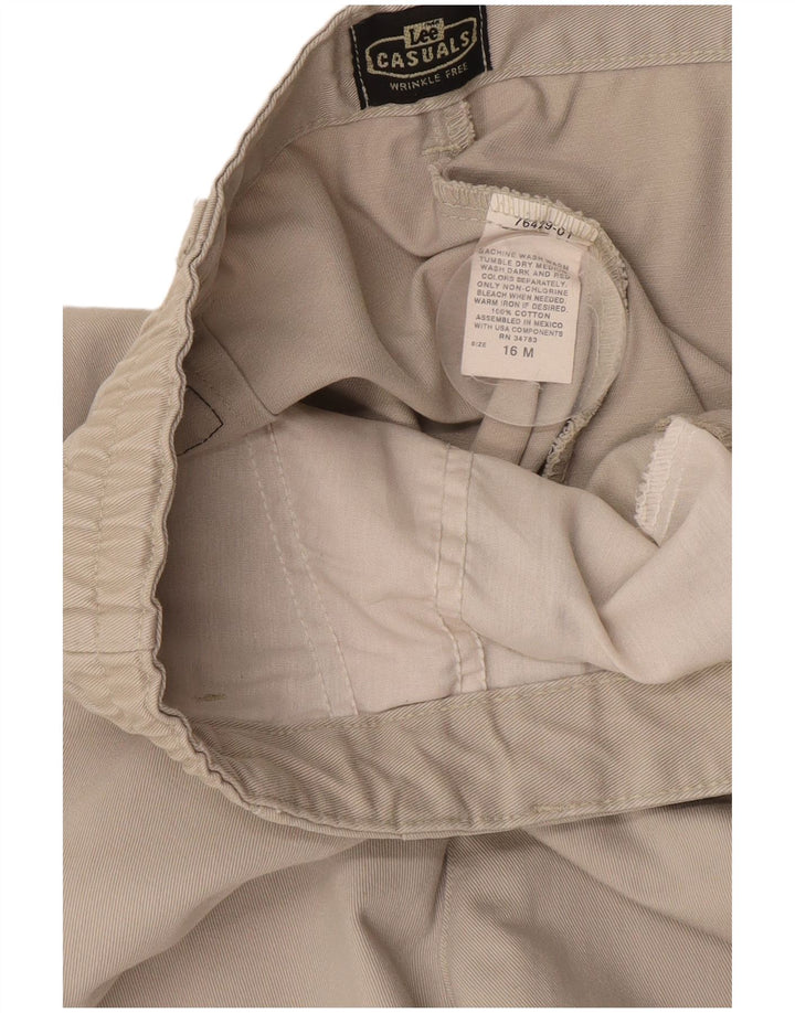 LEE Pantalones chinos de cintura alta para mujer US 16 2XL W40 L29 Algodón beige