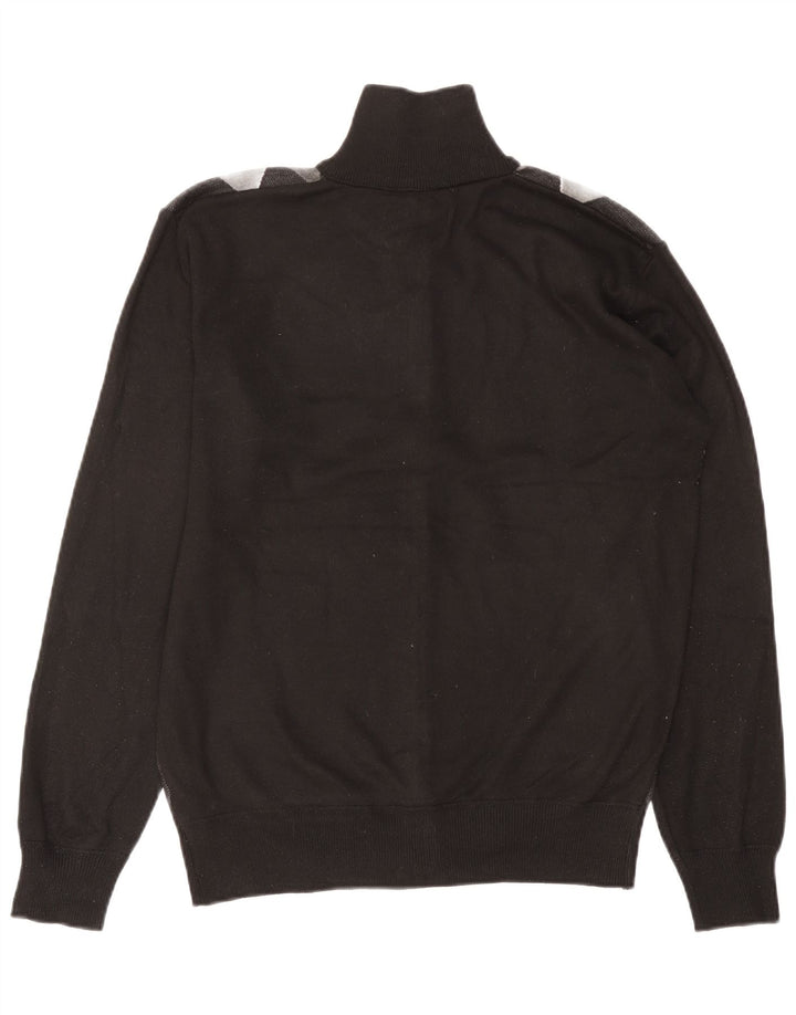 Pierre Cardin Cárdigan para hombre suéter grande negro Argyle/diamante poliéster