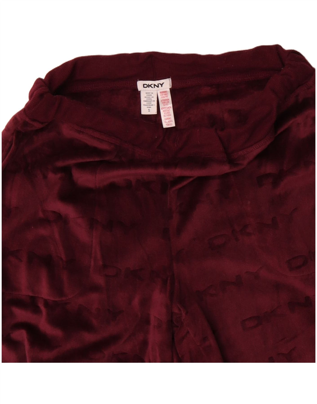 DKNY Pantalones de chándal gráficos para mujer Joggers UK 10 Small Borgoña
