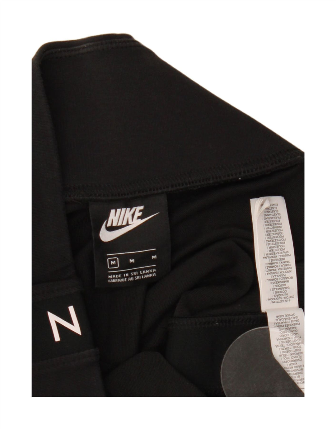 Nike Leggings cortos gráficos para mujer UK 44 Algodón negro mediano