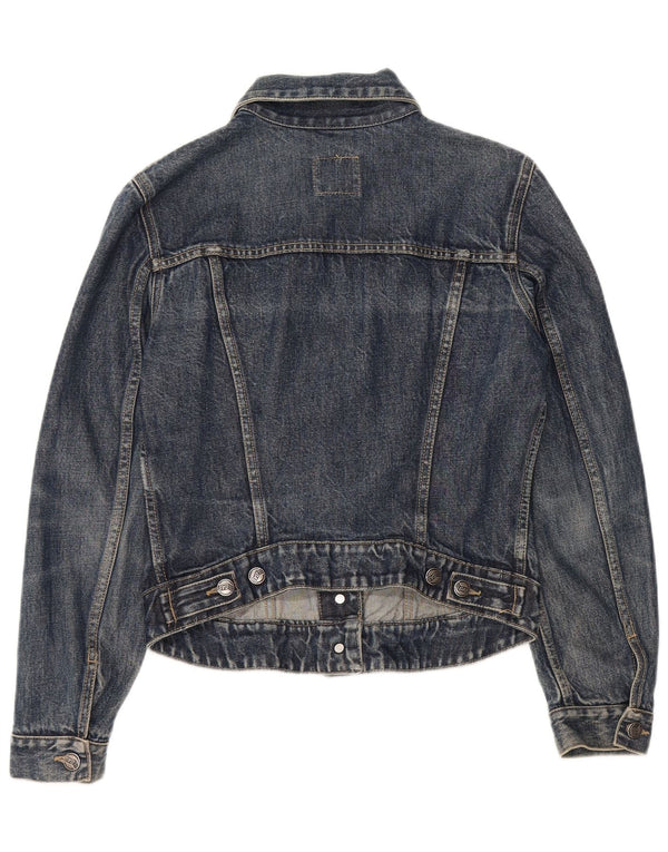 Gas Mujer Street Mood Crop Chaqueta Vaquera UK 10 Small Algodón Azul