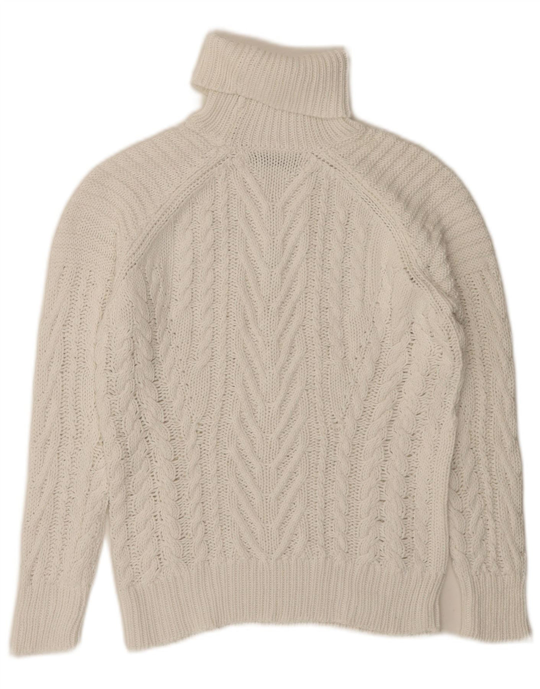 Zara - Jersey con cuello vuelto para mujer, talla 10, color blanco