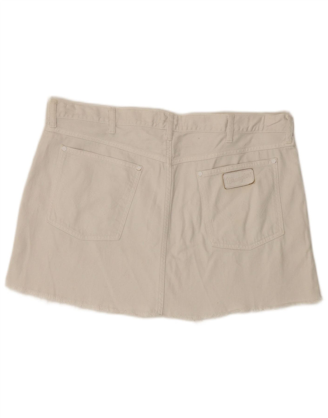 Wrangler Mini Falda Vaquera Para Mujer Grande W36 Algodón Blanco