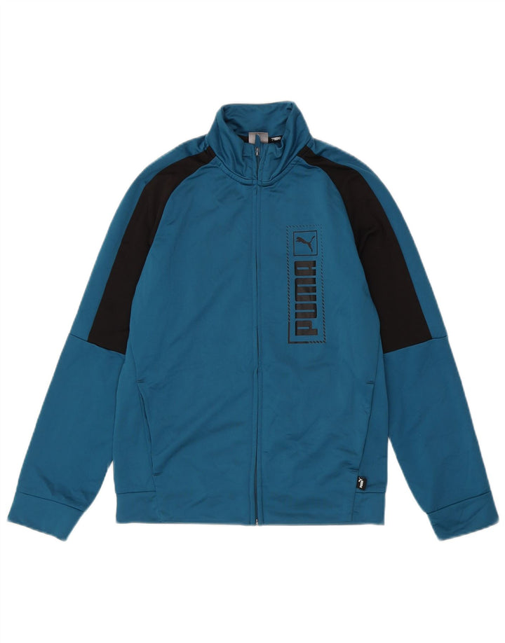 Puma - Chaqueta de chándal con gráfico para niños, 11-12 años, color azul