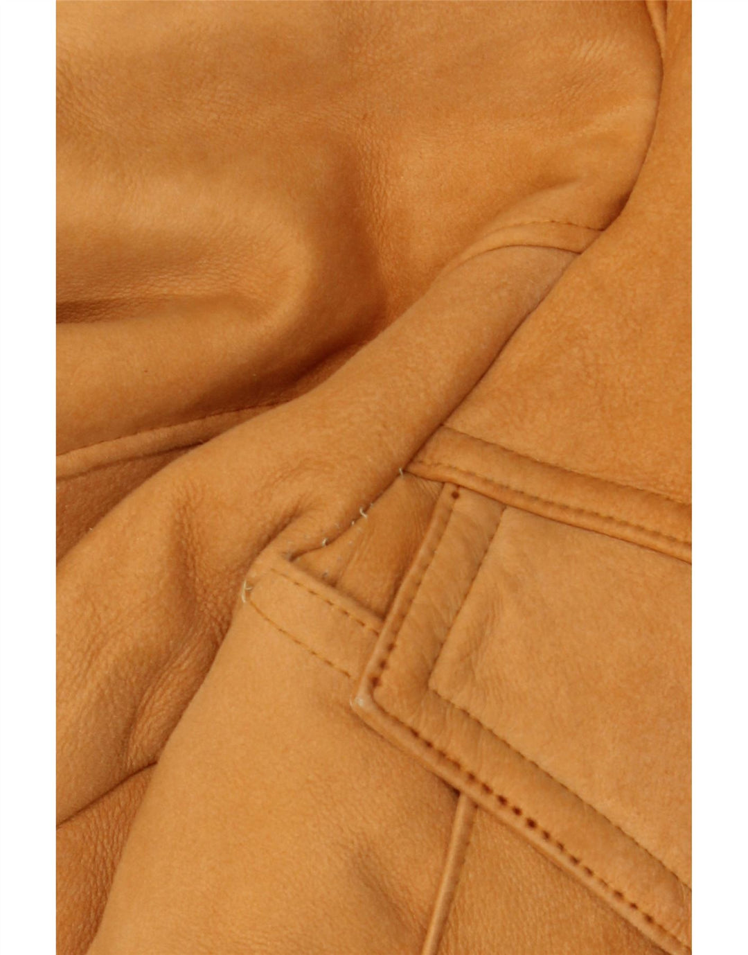 Vintage hombres shearling chaqueta Reino Unido 40 grande beige shearling