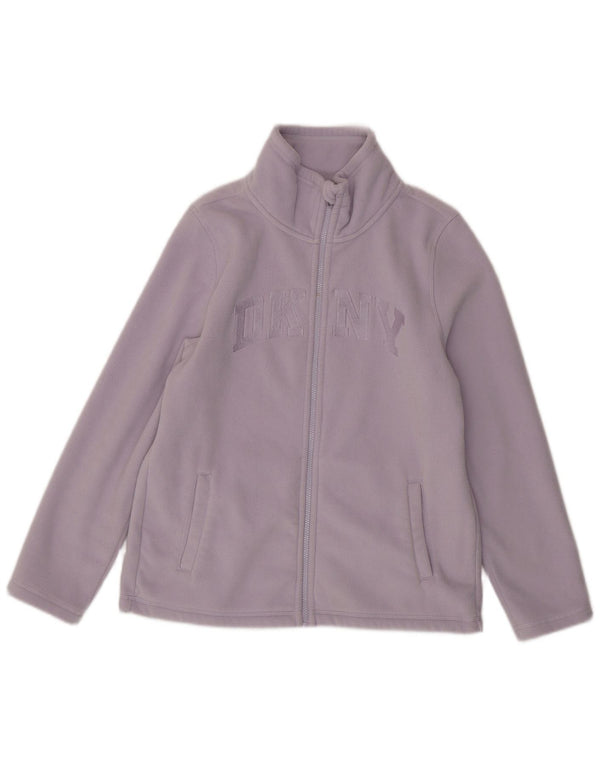 Dkny Chaqueta polar gráfica para mujer UK 46 Poliéster morado grande