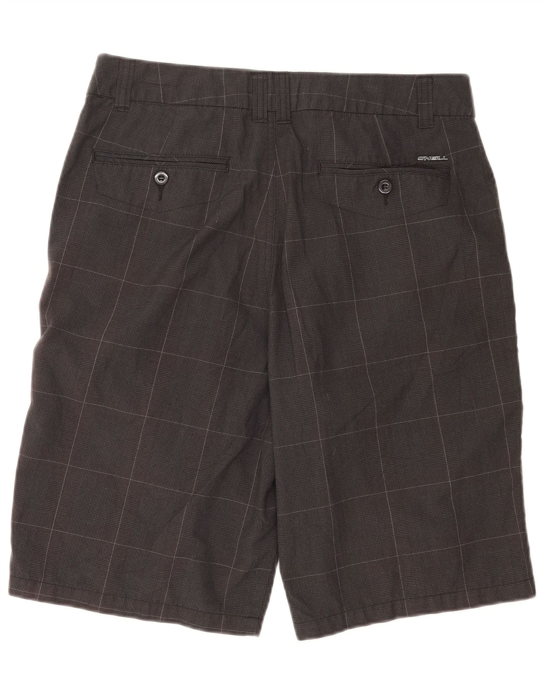 Pantalones cortos chinos O'Neill para hombre W33 Poliéster a cuadros gris medio