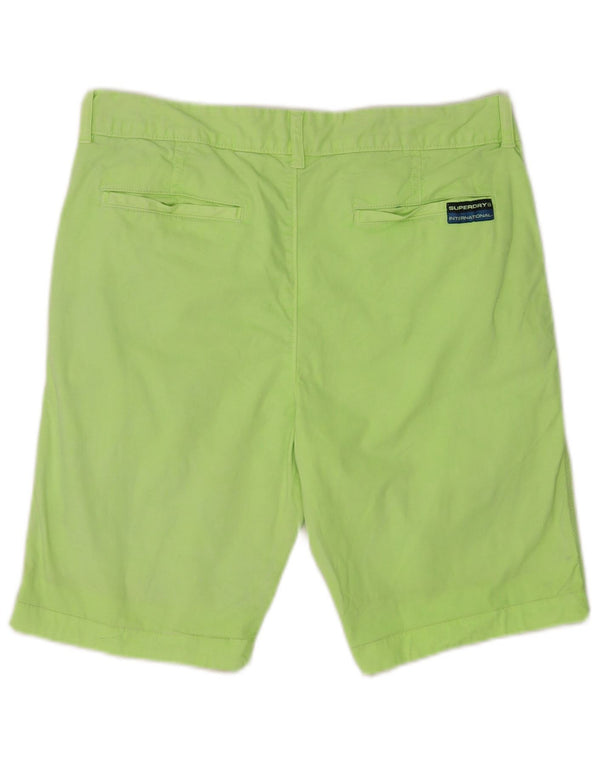 Superdry Chinos Cortos Pequeños Para Hombre W29 Algodón Verde
