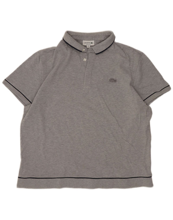 Polo Lacoste Hombre Regular Fit Talla 6 XL Algodón Gris