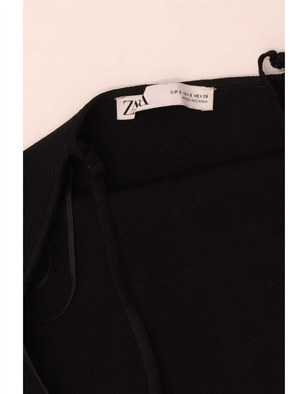 Zara Mujer Vestido Slip UK 8 Small Negro