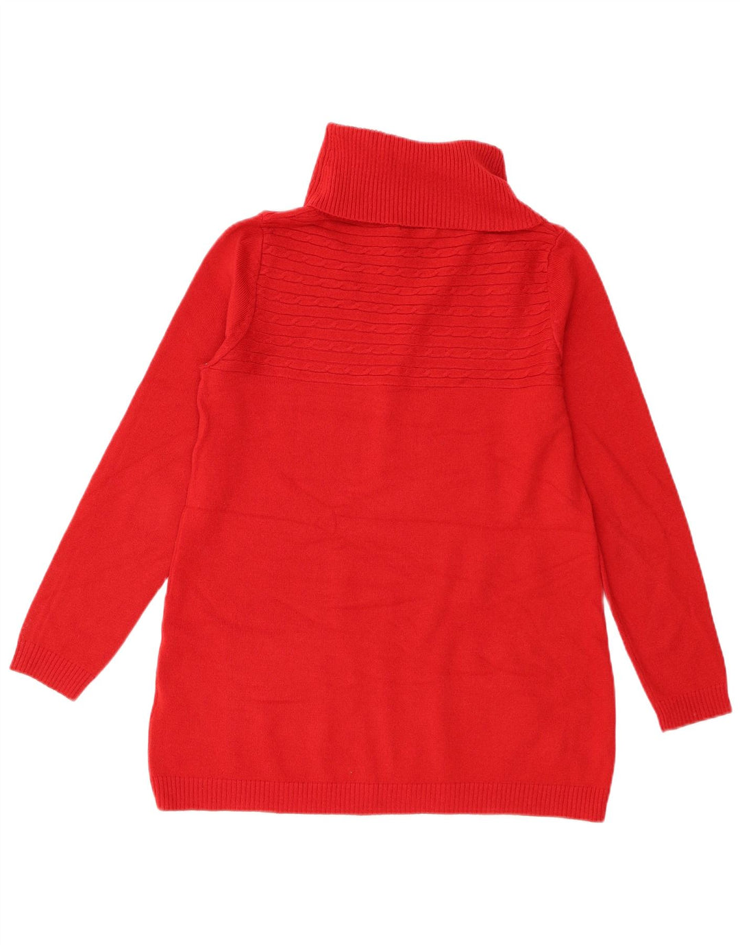 M&Co Suéter tipo jersey con cuello vuelto para mujer Reino Unido 12 Acrílico rojo mediano