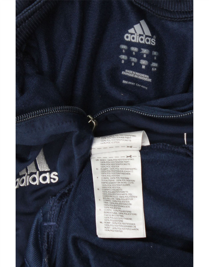 Adidas Mens Spartans Graphic Chándal Top Chaqueta Pequeña Azul Marino Poliéster