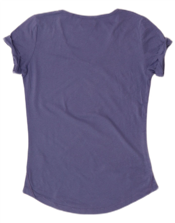 KAPPA Camiseta gráfica para mujer Top UK 12 Algodón azul medio