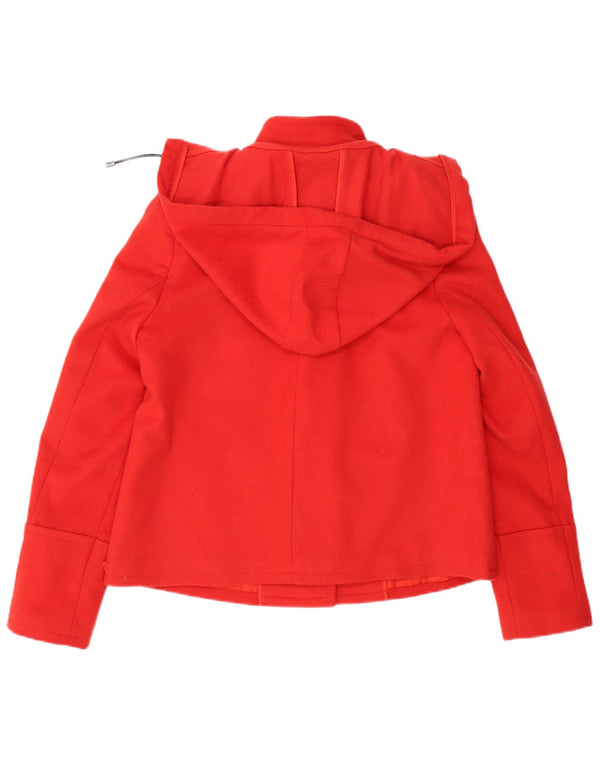 Trenca con capucha para mujer Stefanel IT 48 XL Lana virgen roja
