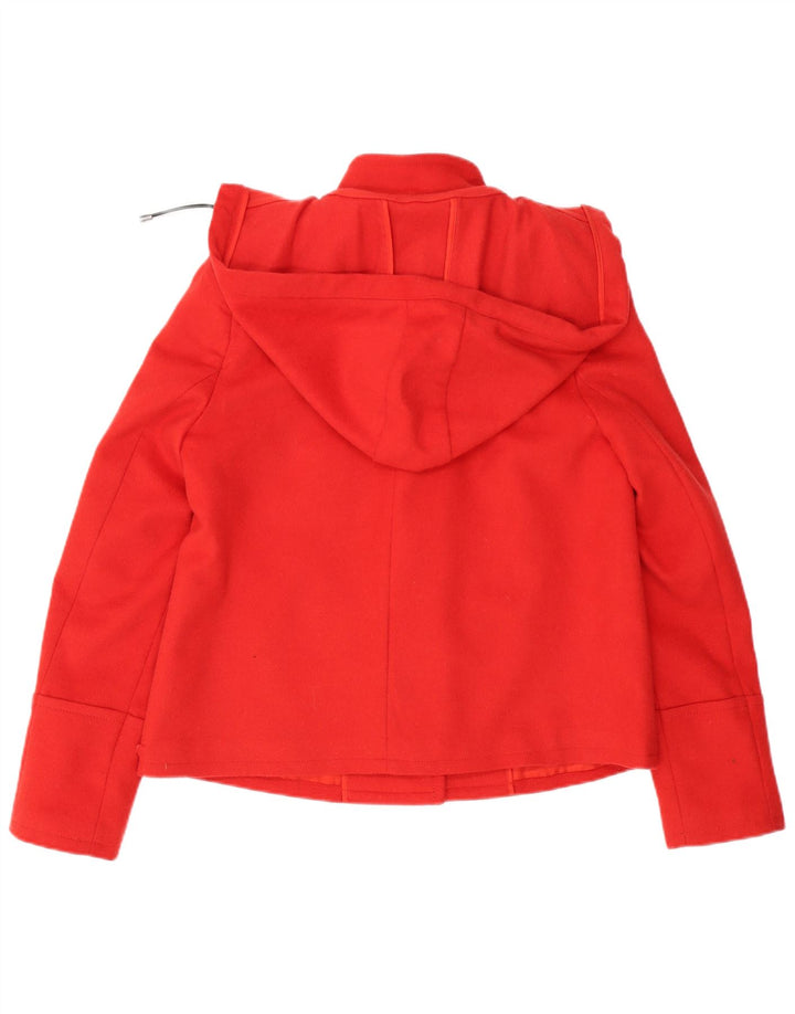 Trenca con capucha para mujer Stefanel IT 48 XL Lana virgen roja