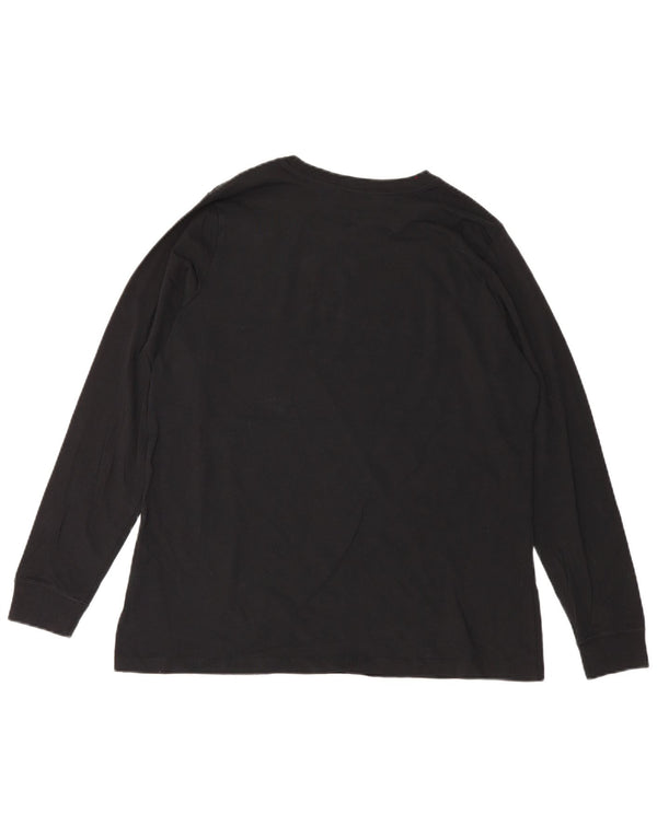 Nike Camiseta gráfica de manga larga para mujer UK 40 XL Algodón negro