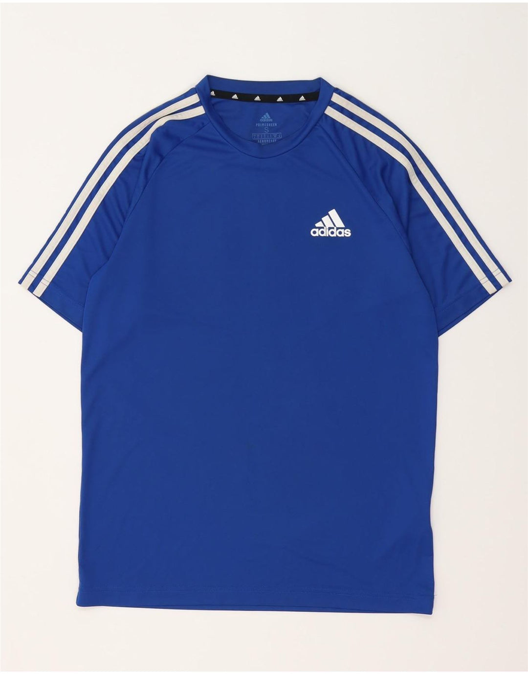 ADIDAS Hombres Climalite Camiseta Top Pequeño Azul Poliéster