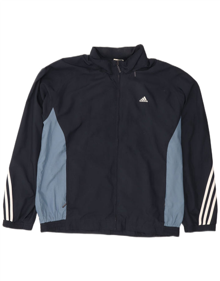 Adidas - Chaqueta de chándal para hombre, talla 44/46, color azul marino