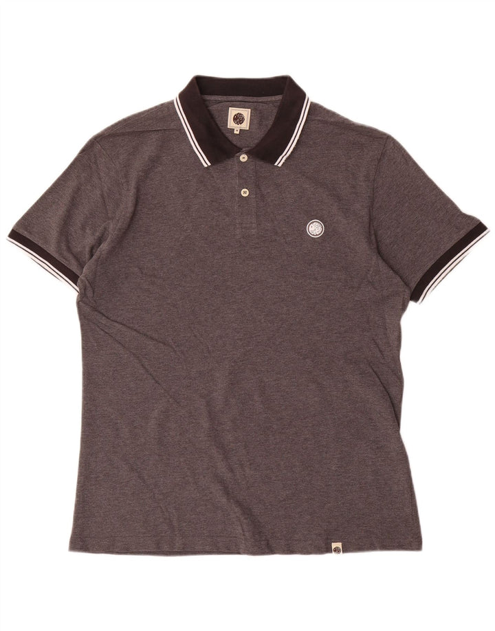 Polo de hombre Pretty Green de algodón gris medio