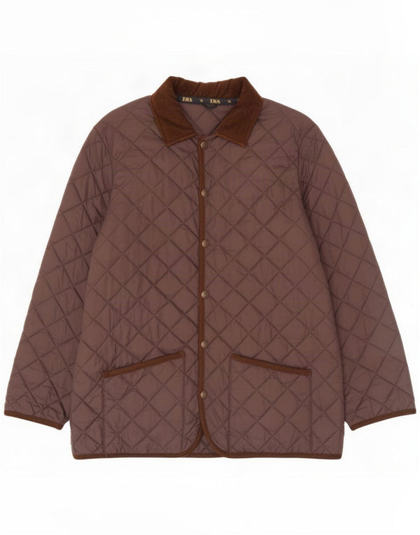 Chaqueta acolchada vintage para hombre UK 42 XL Poliamida marrón