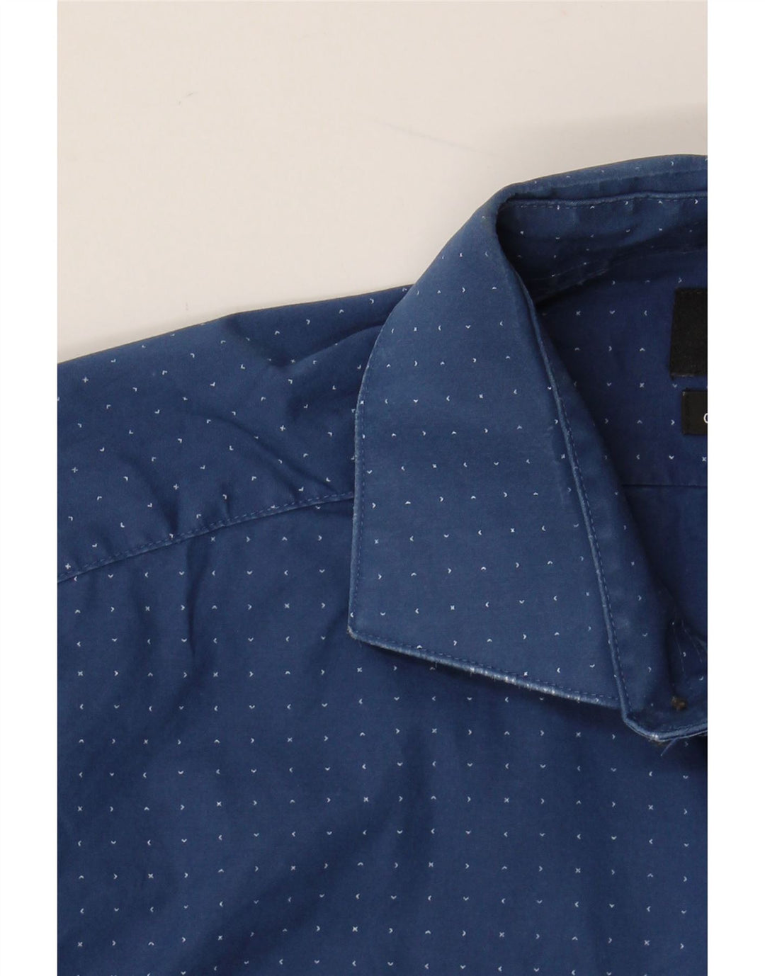 CALVIN KLEIN JEANS Camisa para hombre Talla 33/32 15 1/2 Mediana Azul Manchada