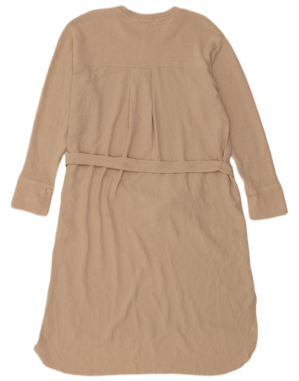 Zara Vestido tipo jersey para mujer UK 44 Viscosa beige medio