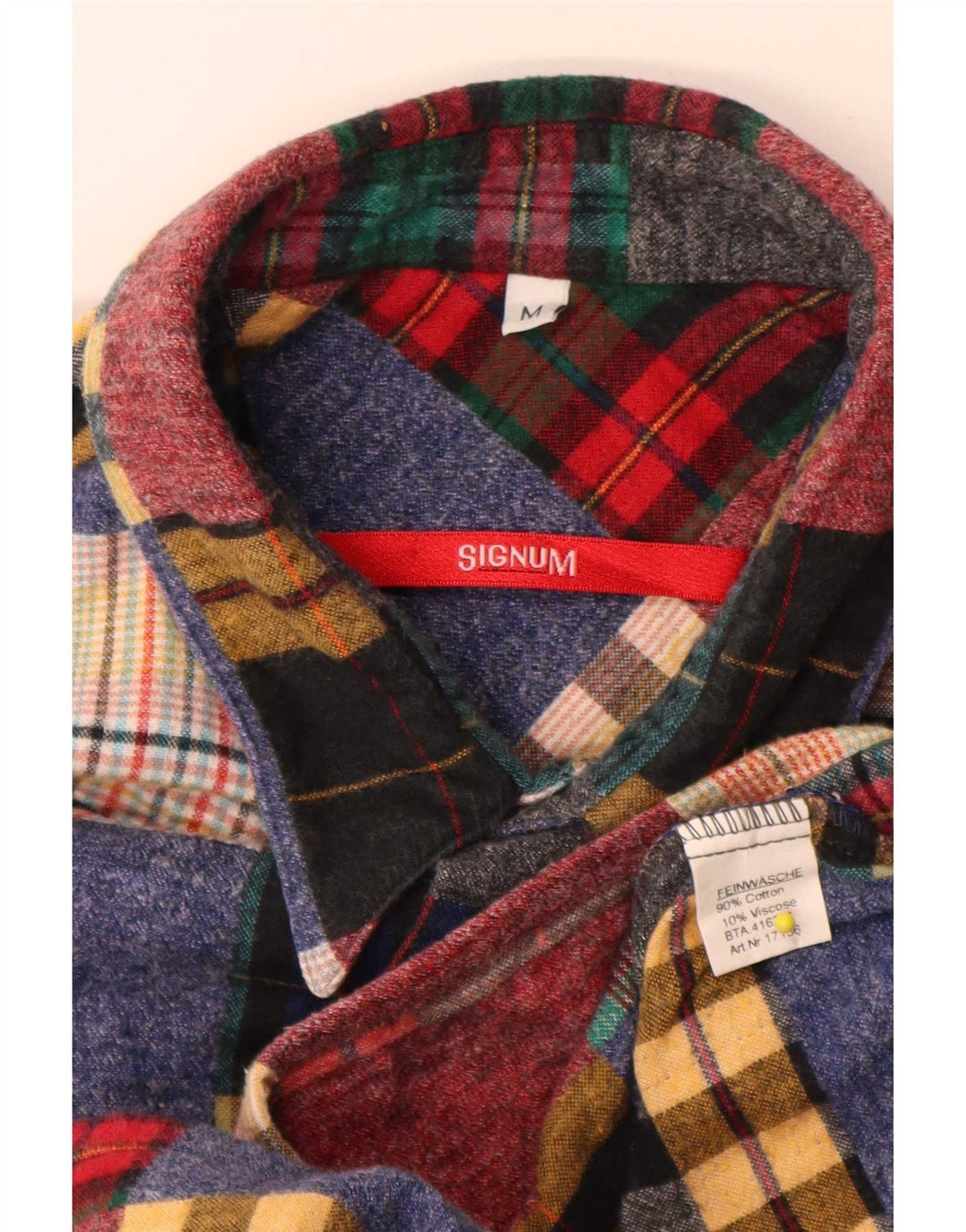 Camisa De Franela Mediana De Algodón A Cuadros Multicolor Hombre Signum