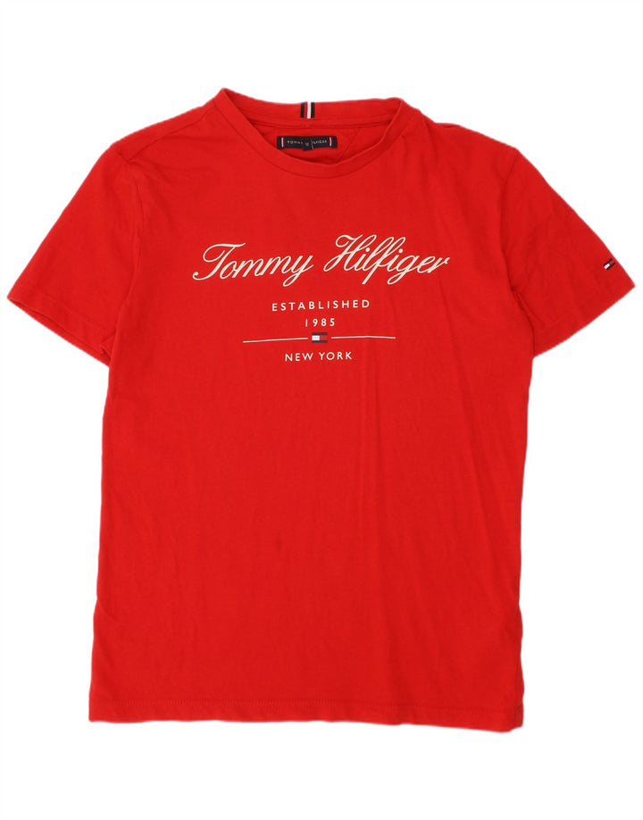 TOMMY HILFIGER Camiseta gráfica para niño 11-12 años Algodón rojo