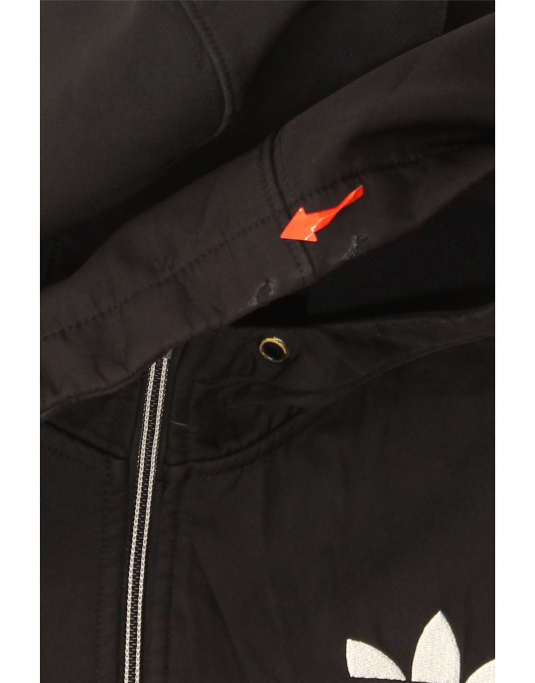 Adidas Sudadera con capucha y cremallera para hombre XS Poliéster negro