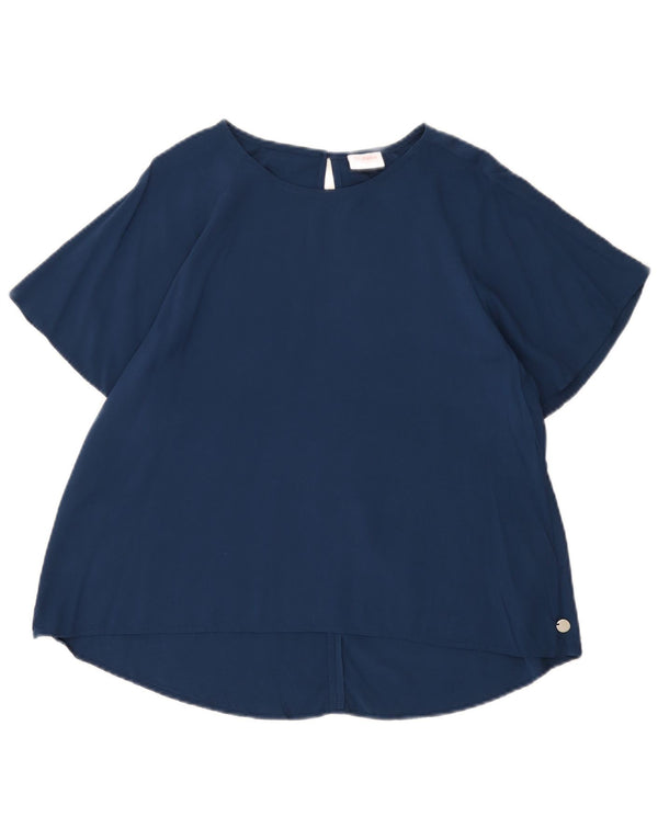 Sun68 Blusa para Mujer Top UK 44 Medio Azul Marino Viscosa