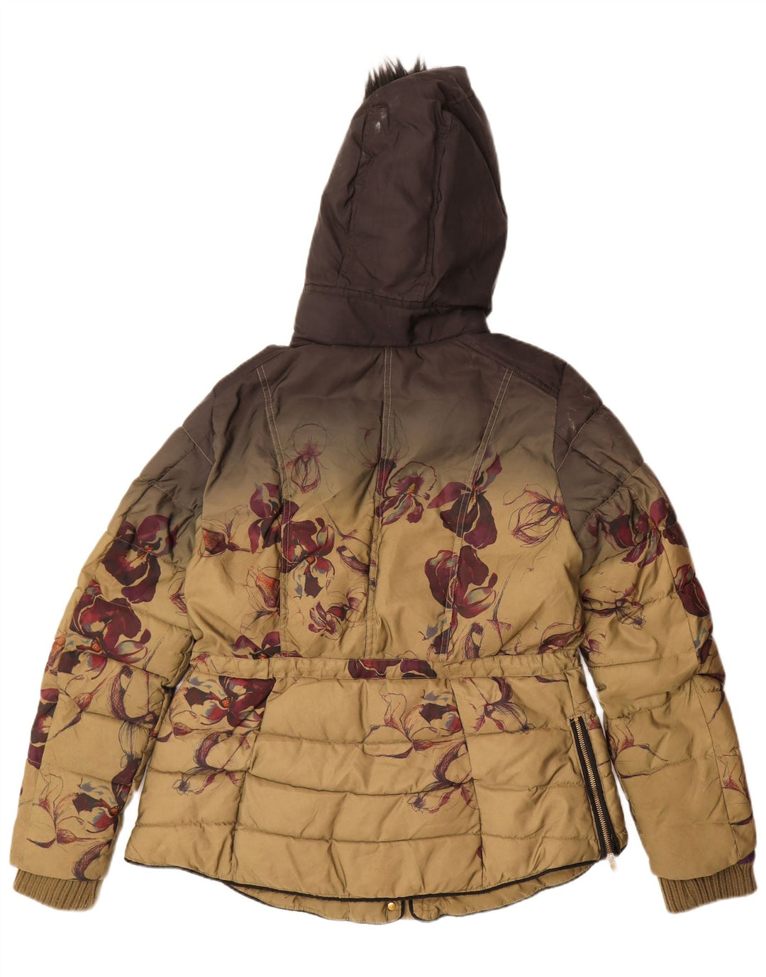 Desigual Mujer Chaqueta Acolchada Extragrande Con Gráfico EU 46 XL Multicolor