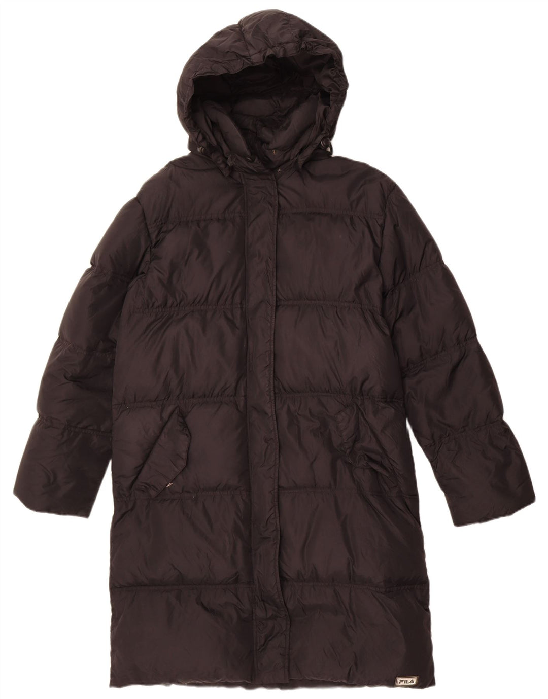 Abrigo acolchado con capucha Fila Mujer IT 44 Poliamida negra mediana