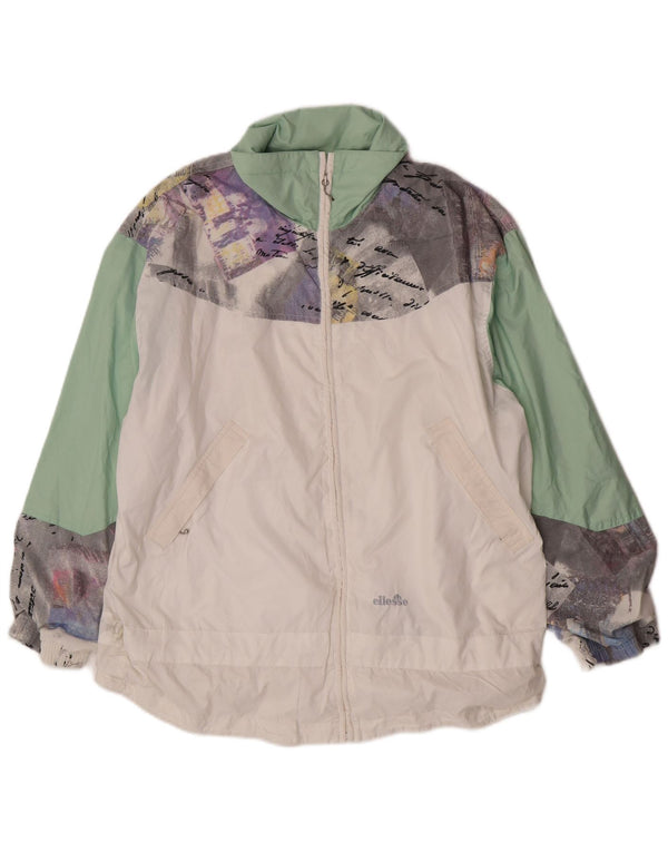 Ellesse Mens Chándal Top Jacket IT 46 Small Blanco Colorblock Poliéster