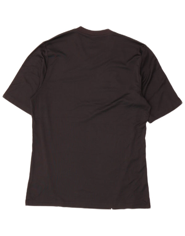 Adidas Mens Climalite Camiseta Top Medio Negro Poliéster