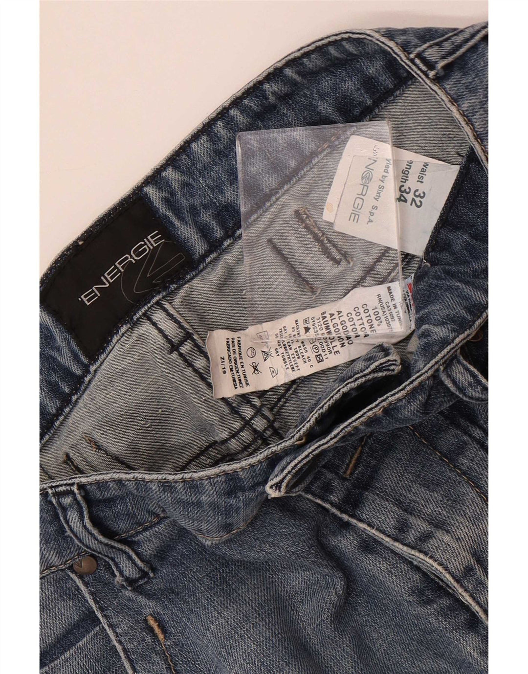 Vaqueros rectos para hombre Energie W32 L34 Algodón azul