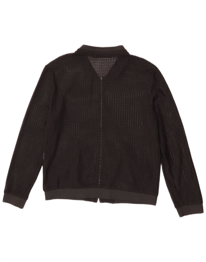 Zara - Chaqueta bomber transparente para mujer, talla 40, talla mediana, color negro