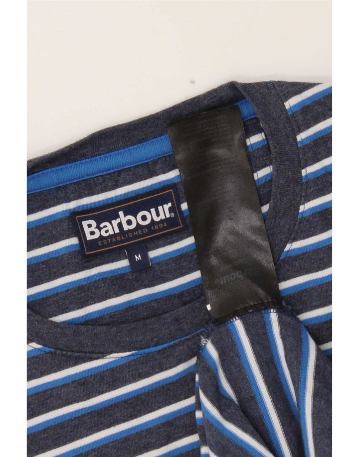 Barbour Camiseta Hombre Top Medium Azul Marino Rayas Algodón