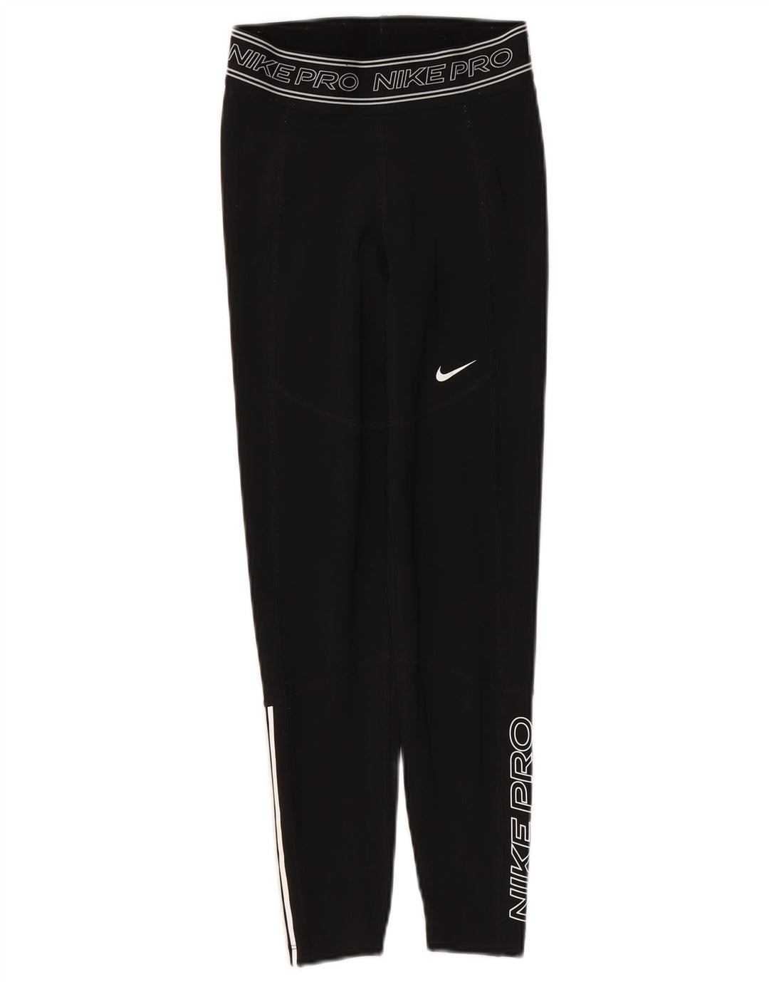 NIKE Leggings gráficos Dri Fit para mujer UK 4 XS Poliéster negro